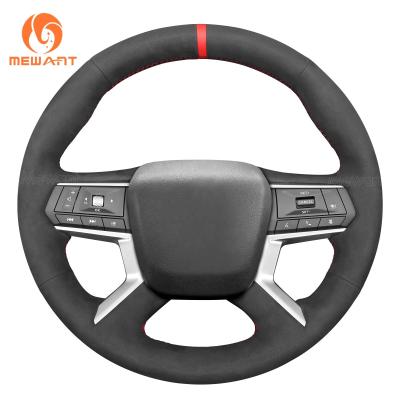 China DIY vegan suede steering wheel cover for Mitsubishi Outlander 2022-2024 customized steering wheel wrap for sale