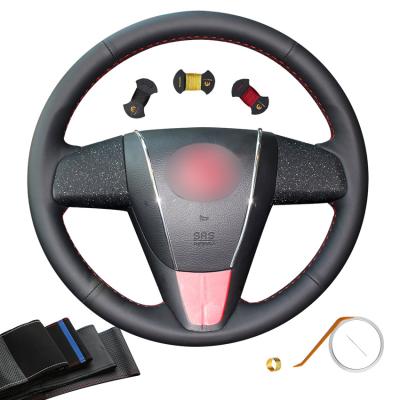 China Accessories Genuine Leather Steering Wheel Cover for Mazda 3 Axela 5 CX-7 CX7 2008 2009 2010 2011 2012 2013 2014 2015 2016 for sale