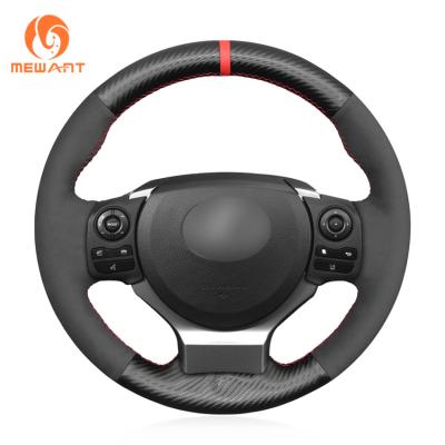 China MEWANT Drop Ship For Lexus IS200t IS250 IS300 IS350 IS F-Sport Diy Carbon Suede Steering Wheel Cover Carbon For Lexus Red Line for sale