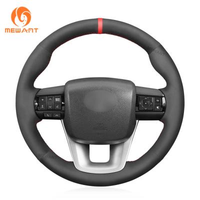 China MEWANT Car Accessories Steering Wheel Cover Logo Customized Well Fixed Ultra Thin Hand Sewing For Toyota Fortuner Hilux for sale