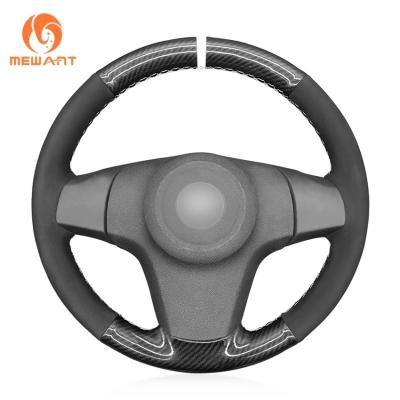 China Mewant Hand-Sew Suede Carbon Fiber Car Steering Wheel Cover Wrap for Chevrolet Niva 2009-2020 for Vauxhall Corsa (D) 2006 -2015 for sale