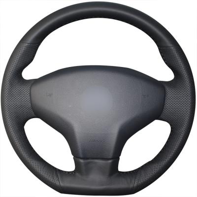 China Customize Artificial Leather Sew Car Steering Wheel Wrap Cover for Citroen Elysee C-Elysee 2014 New Elysee Peugeot 301 2013-2016 for sale