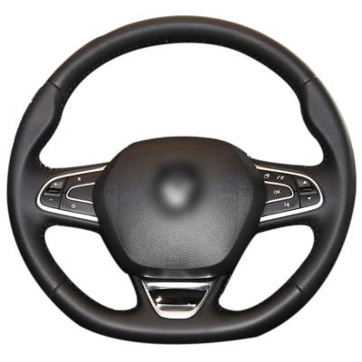 China Custom Made Styling Artificial Leather Stitch Steering Wheel Cover for Renault Kadjar Koleos Megane Talisman Scenic 2016 2017 for sale