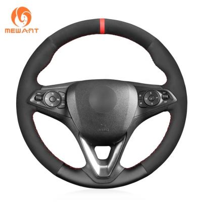 China Mewant vegan suede plus leather plus carbon fiber steering wheel cover for Holden Commodore  Astra Calais 2018-2020 car interior for sale