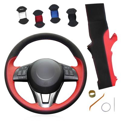 China Design Your DIY Leather Steering Wheel Cover for Mazda CX-5 CX5 Atenza 2014 New Mazda 3 CX-3 2016 Scion iA 2016 for sale