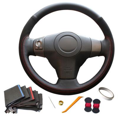 China Custom Hand Stitch Leather and Suede Steering Wheel Cover for Toyota Yaris Vios RAV4 Scion XB 2006 2007 2008 2009 2010 2011 2012 for sale