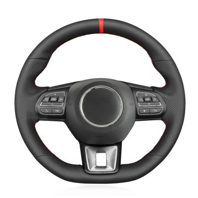 China Hand Sewing Leather Steering Wheel Cover For MG ZS EV HS MG3 MG5 MG6 EZS 2018-2023 for sale