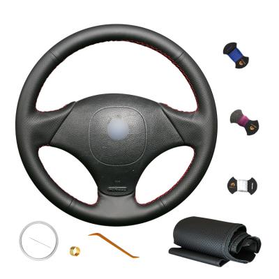 China Car Accessories Hand Sewing Artificial Leather Steering Wheel Cover for Fiat Albea Palio Weekend 2002 for sale