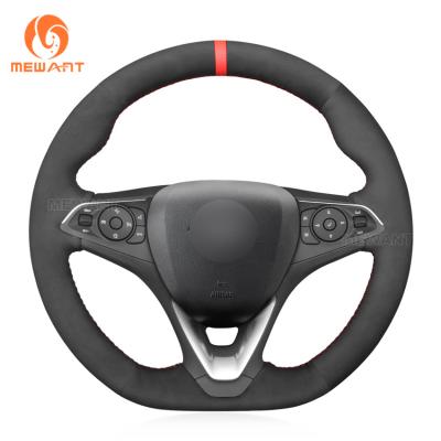 China Hand Stitching Suede Steering Wheel Cover for Opel Vauxhall Astra K Corsa E F OPC VXR Grandland X Insignia CT Mokka 2015-2021 for sale