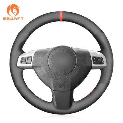 China Black Leather Car Accessories Hand Sewing Steering Wheel Cover For Vauxhall Astra (H) Zaflra (B) Signum Vectra (C) 2002-2009 for sale