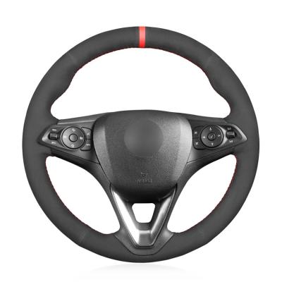 China Hand Stitching Suede Steering Wheel Cover for Opel Vauxhall Astra K Corsa E Crossland X Grandland X Insignia CT B Karl Zafira for sale