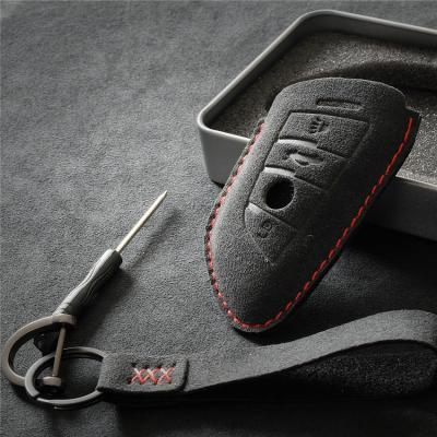 China for BMW Car Key Covers Personalised Hight Standard Synthetic Black Suede for sale