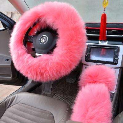 China Universal Beautiful girly fur plush steering wheel covers for Car Interior Accessories for sale