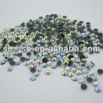 China Flatback ab back DIY rainbow hotfix crystal rhinestone with glue glass beads for sale