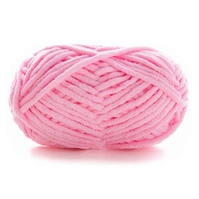 China Low Shrinkage Fancy Yarn 100 Polyester Yarn Bulky Chenille Yarn For Knitting Sweater for sale