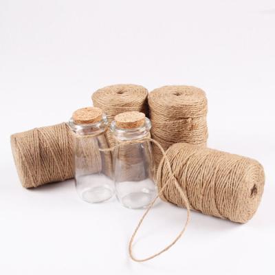 China Low Shrink Natural Hemp Rope Jute Twine Gardening Braided Sisal Rope For Pendant Lamp Light Net Sandals for sale