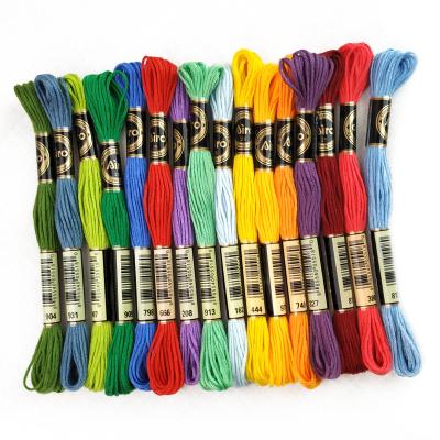 China 8m Embroidery Thread 447 Color Polyester Cotton Embroidery Thread DIY Anti-static Single Manual Auxiliary Thread for sale