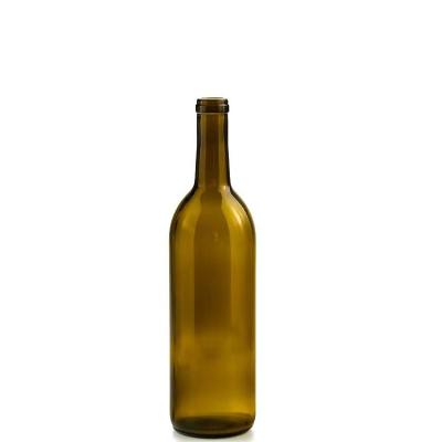 China Wholesale 750ml high quality red wine glass wine bottle with cork for sale