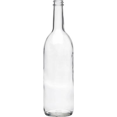 China Wholesale Factory Produced Empty Burgundy Glass Beverage Packaging 750ml Wine Bottle for sale