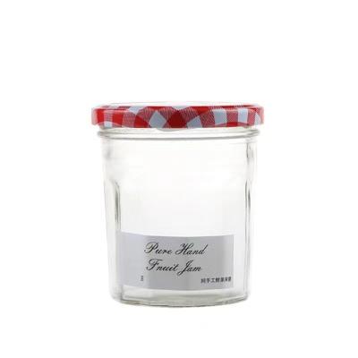 China Recyclable Empty Wide Mouth 4oz Empty Glass Mason Jar With Tin Lids For Food Honey Caviar Jam for sale