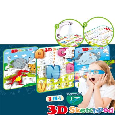 China 2021 Drawing Toys 2021 Washable Funny Panel 3d Drawing Pad Painting Drawing Sketch Pad Kids Toys for sale