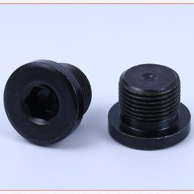 China Carbon Steel Round Blackened Inner Hex Socket Plugs for sale