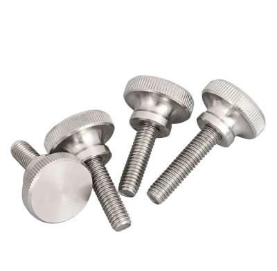 China Wholesale Flat M6 Stainless Steel Hand Tighten Screw Knurling Step Thumb Screw for sale