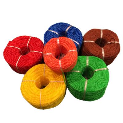 China High Quality Commercial Fish Net Twisted Rope In Reel Used 3 Strand PP Polypropylene Film Rope Danline for sale