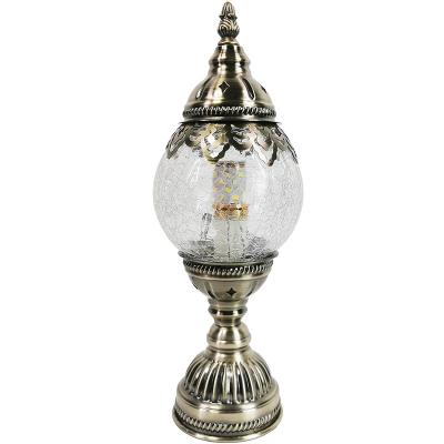 China Turkish Mediterranean Creative Bar Hotel Glass Hotel Cafe Lamp Mosaic Indoor Crystal Table Lamp for sale