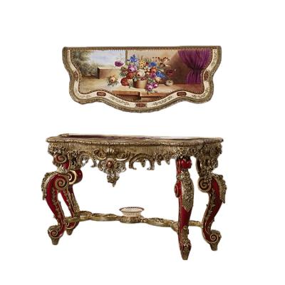 China (Other) adjustable french ceramic inlaid copper console table cabinet living room porch deck table for sale