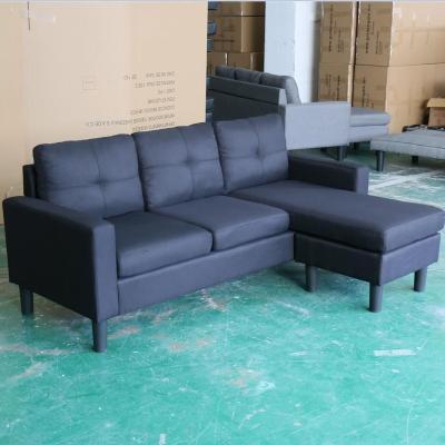 China Adjustable (other) Factory Direct Selling Comfortable Nordic Style Furniture cheap simple economy fabric sofa set for sale