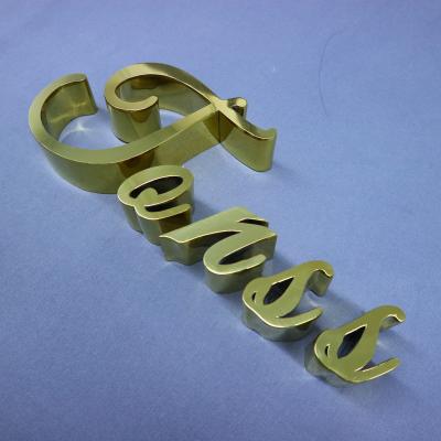 China Custom Buildings Sign Metal Gold Metal Letters Signs Wholesale Brass Stainless Steel Laser Cut Metal Signs for sale