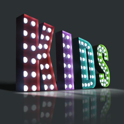 China Shop Decor Marquee Light Letter LED Bulb Sign Channel Letter LED Bulb Sign for sale