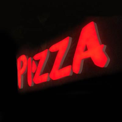 China Buildings led outdoor sign store business logo 3d wall sign outdoor pizza customs lead luminous sign for sale