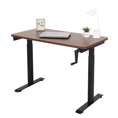 China (Size) Hot Sell Furniture Manual Position Desk Crank Table Adjustable Sit To Stand Desk Smart Position Desk for sale