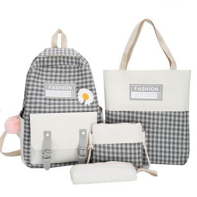 China 2021 plaid leisure travel backpack customization other new schoolbag Korean women's student trend backpack women for sale