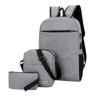 China Fashion Outdoor Anti-theft Casual Backpack Three-piece Multifunctional Backpack USB Charging Fashion Casual Men's Bag Bag For School for sale