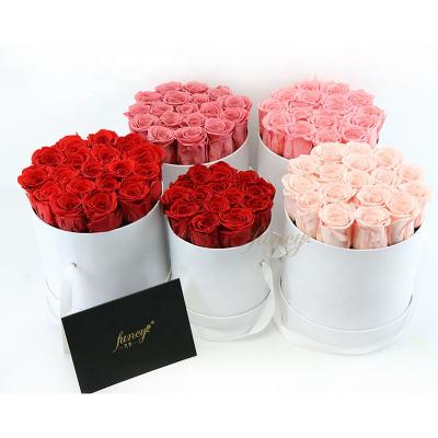 China Durable Home Decor Luxurious Gift Box Luxury Drop Shipping Forever Preserved Eternal Eternal Roses Arranged In The Box for sale