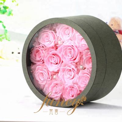 China Preserved Roses Preserved Roses in Box Rose Gift Box Gift for Graduation All Festival for sale