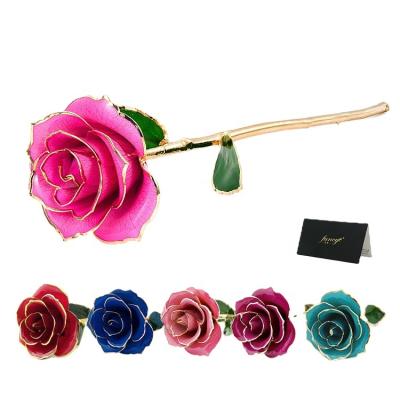 China Perfect Gift Promotion Gift 24K Gold Plated Forever Rose Color for sale