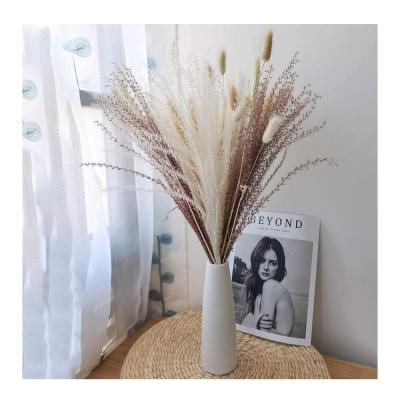 China Flower arrangement decoration. FREE SAMPLE Amazon Flower Arrangement Wholesale Hot Sale Wedding Home Decoration Dried Pampas Grass for sale