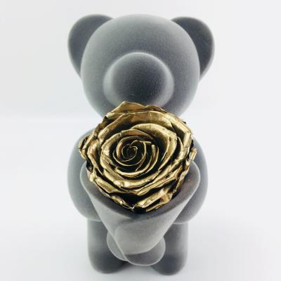 China Home.Restaurant.Bar.Hotel.Wedding Teddy Rose Bear with Rose Gold Wedding Souvenir Ideas 2021 Christmas Decorations for sale