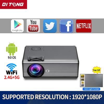 China Full HD Android 4K 1280*720P Mini LED WIFI Version Projector Global Portable Projector 1080P Keystone Correction For Home Theater for sale