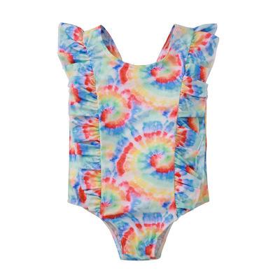 China Swimsuit Manufacturer Bikinis Baby Girl Breathable Kids Children Tie Dye Swimwear Swimsuit for sale