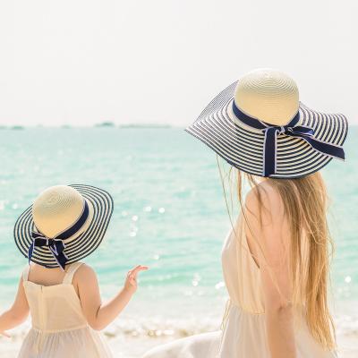 China Mommy and Me Character Summer Beach Straw Hat Children Straw Hat Children's Sun Protection Hat for sale