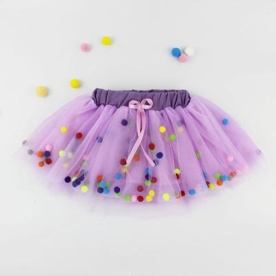 China Newborn Tutu Tulle Pom Little Girls Skirts Colorful Hot Sale Breathable for sale