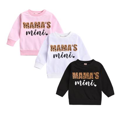 China Breathable Leopard MOM'S Mini Sweater Babies Long Sleeve Sweater Kids Toddler Tops Kids Sweater for sale