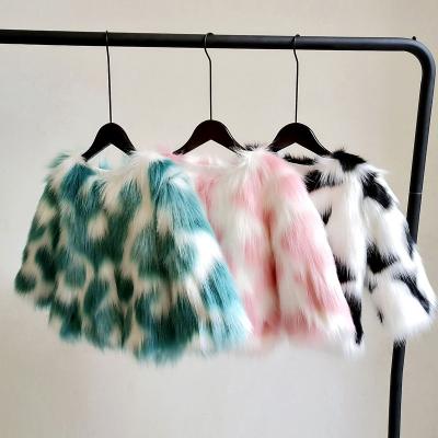 China New Autumn And Winter Viable Children Fashion Colorful Faux Fur Coat Girl's Jacket for sale