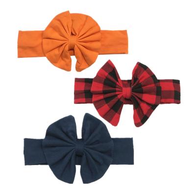 China Knit cotton baby accessories bow headband knit cotton bow baby headband for sale