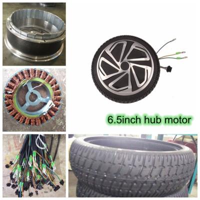 China Hot Sale 6.5inch Scooter Brushless DC Hub Motor 24V 250W HHJ6501 for sale